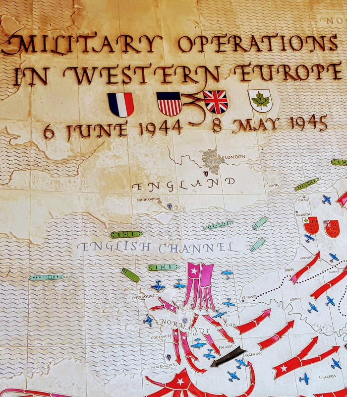 D-Day map of the progression of the troops
